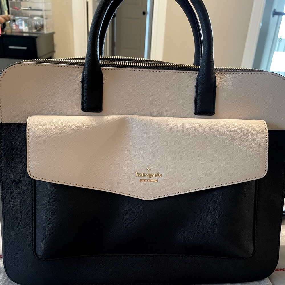 Kate Spade laptop bag off white/black